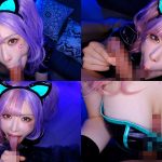 爆乳舌長コスプレイヤーのねっとりナメクジ淫語責め - 18