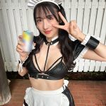 六本木のハロウィンで見つけたパリピが挑戦!巨乳の彼女が何をされても我慢できれば100万円ノーリアクションゲーム!巨乳メイドちゃん - 1