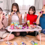 媚薬我慢ゲーム 「これ本当に効くの? 私、全然平気だし…」「私も平気」媚薬を入手した女子が興味本位で回し飲み!『効いた方が負け』という謎のプライドを賭けたチキンレース!でも体は正直!アソコは次第に濡れ始め愛液が止まらずレズ乱交へ!さらに部屋に兄が… - 2